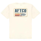 AFTCO Men's Strype Short Sleeve Fishing Shirt - Cream - Large