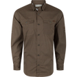 Brown checkered shirt on a white background