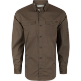 Brown checkered shirt on a white background