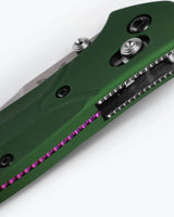 Benchmade Osborne Green Aluminum Reverse-tanto Knife