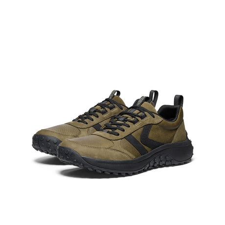 Keen Men's KS86 Leather Sneaker - Dark Olive/Black