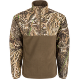 Camouflage hunting jacket with a brown base on a white background