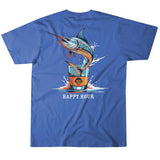 Salt Monkey Happy Hour Marlin Tee - Deep Sea Blue