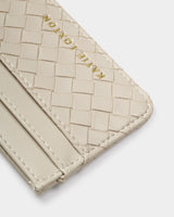 Katie Loxton Nova Woven Texture Cardholder Purse - Off White