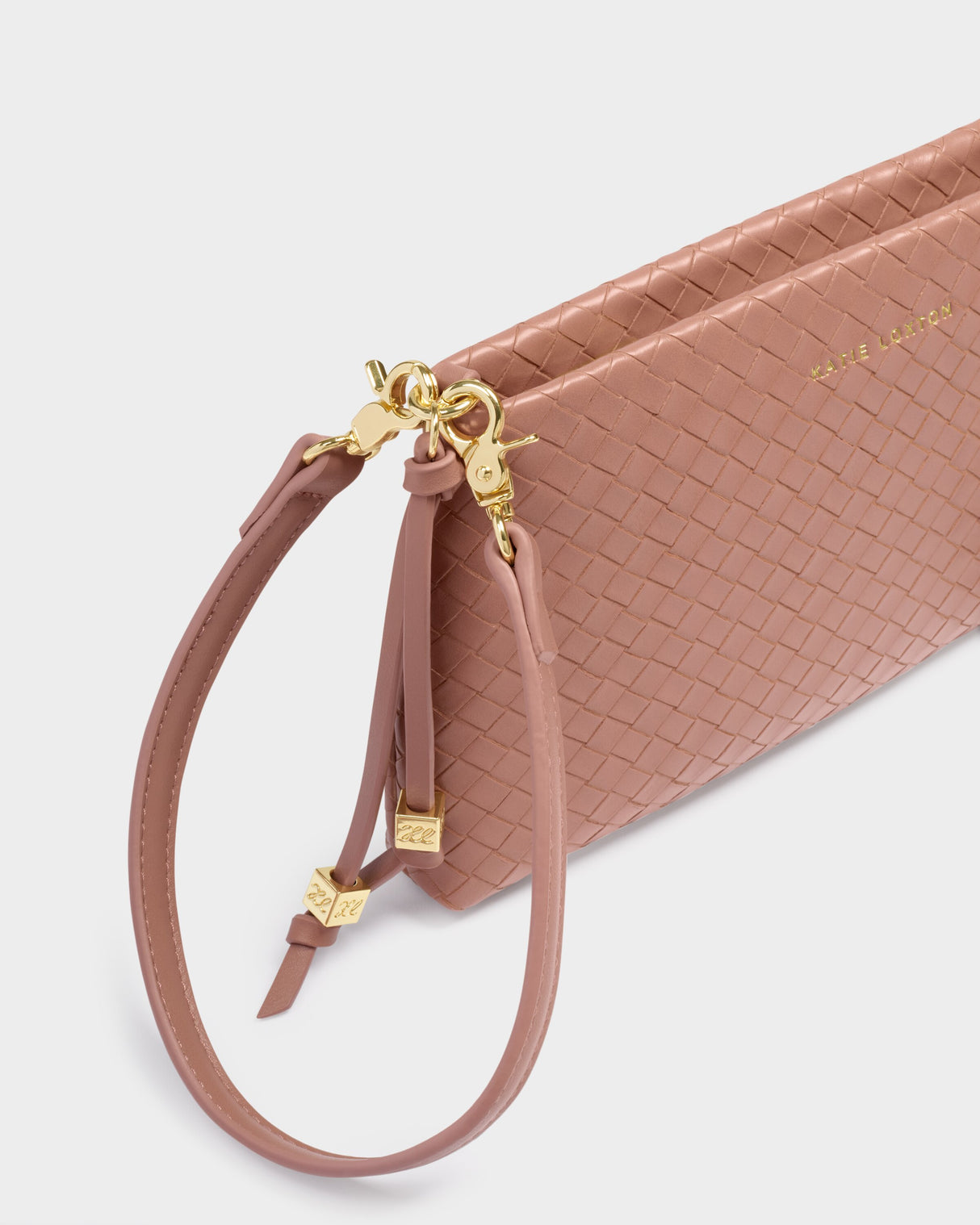 Katie Loxton Nova Small Shoulder Bag -  Pink Clay Woven