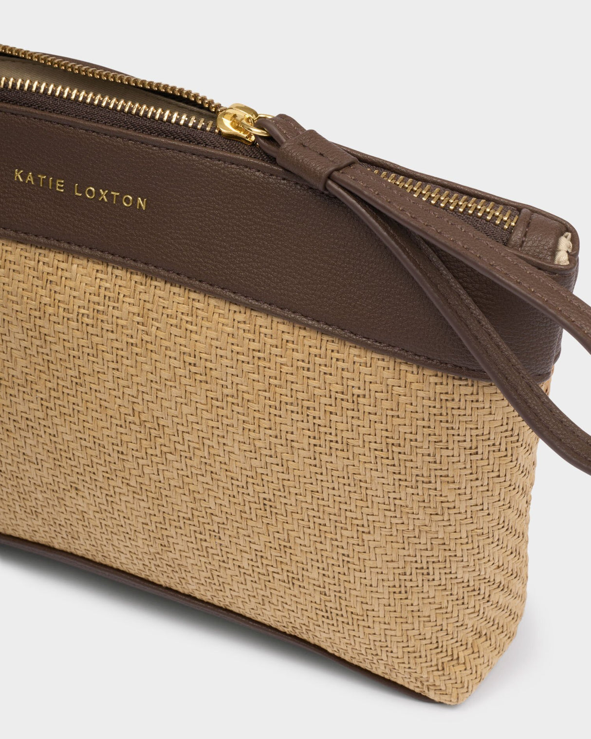 Katie Loxton Wristlet Clutch - Natural/Bitter Chocolate