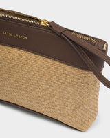 Katie Loxton Wristlet Clutch - Natural/Bitter Chocolate
