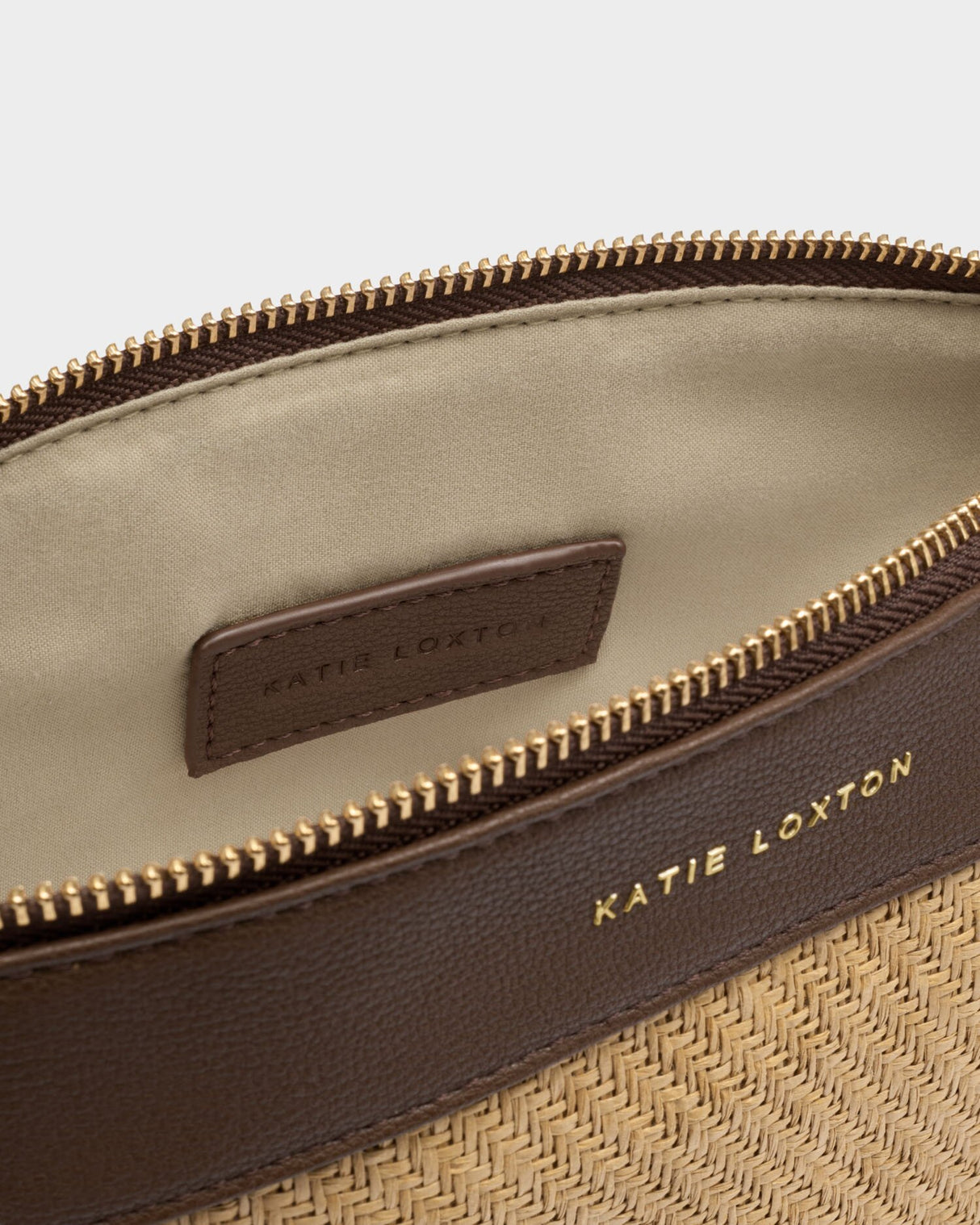 Katie Loxton Wristlet Clutch - Natural/Bitter Chocolate