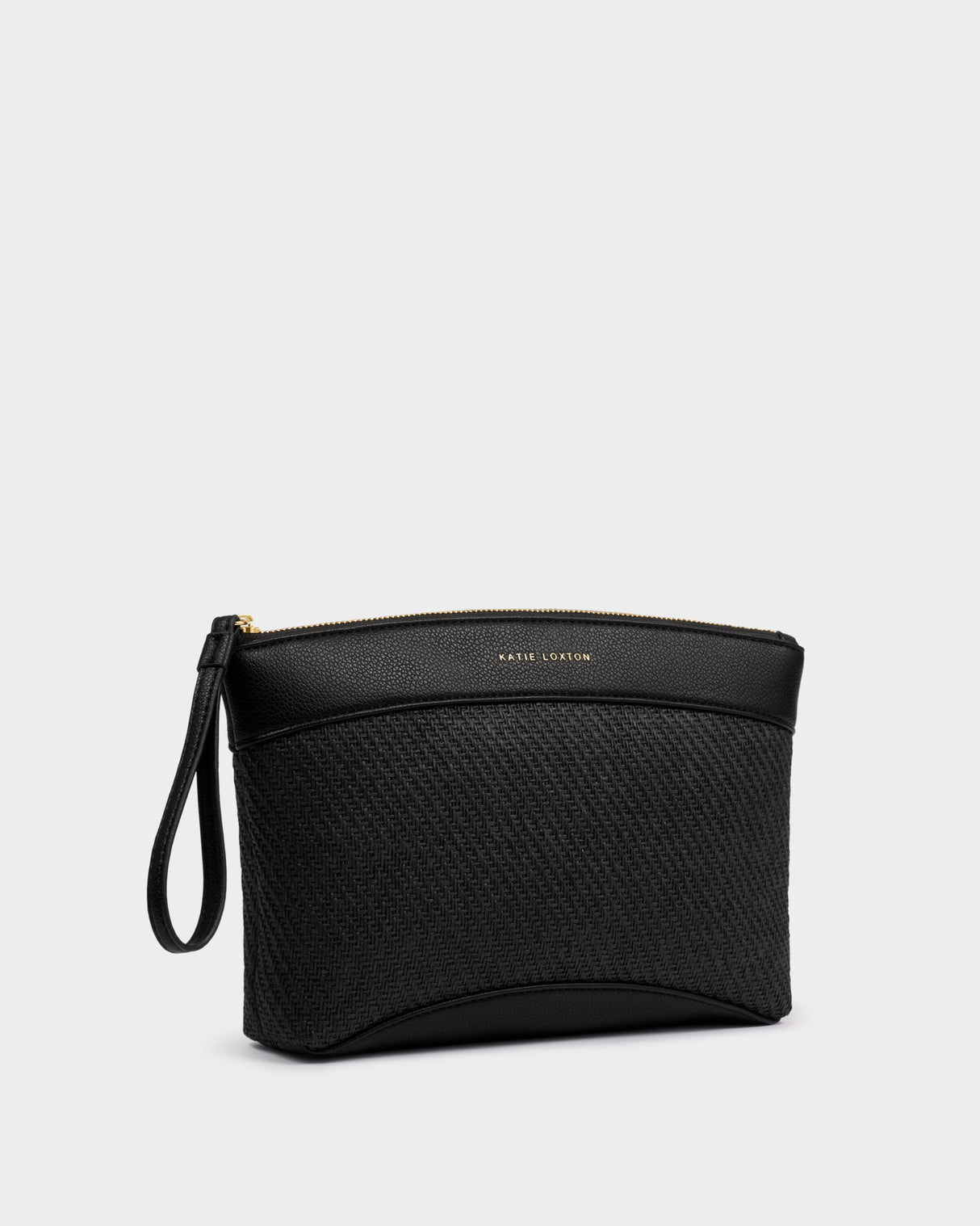 Katie Loxton Wristlet Raffia Clutch Black