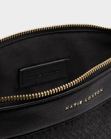 Katie Loxton Wristlet Raffia Clutch Black