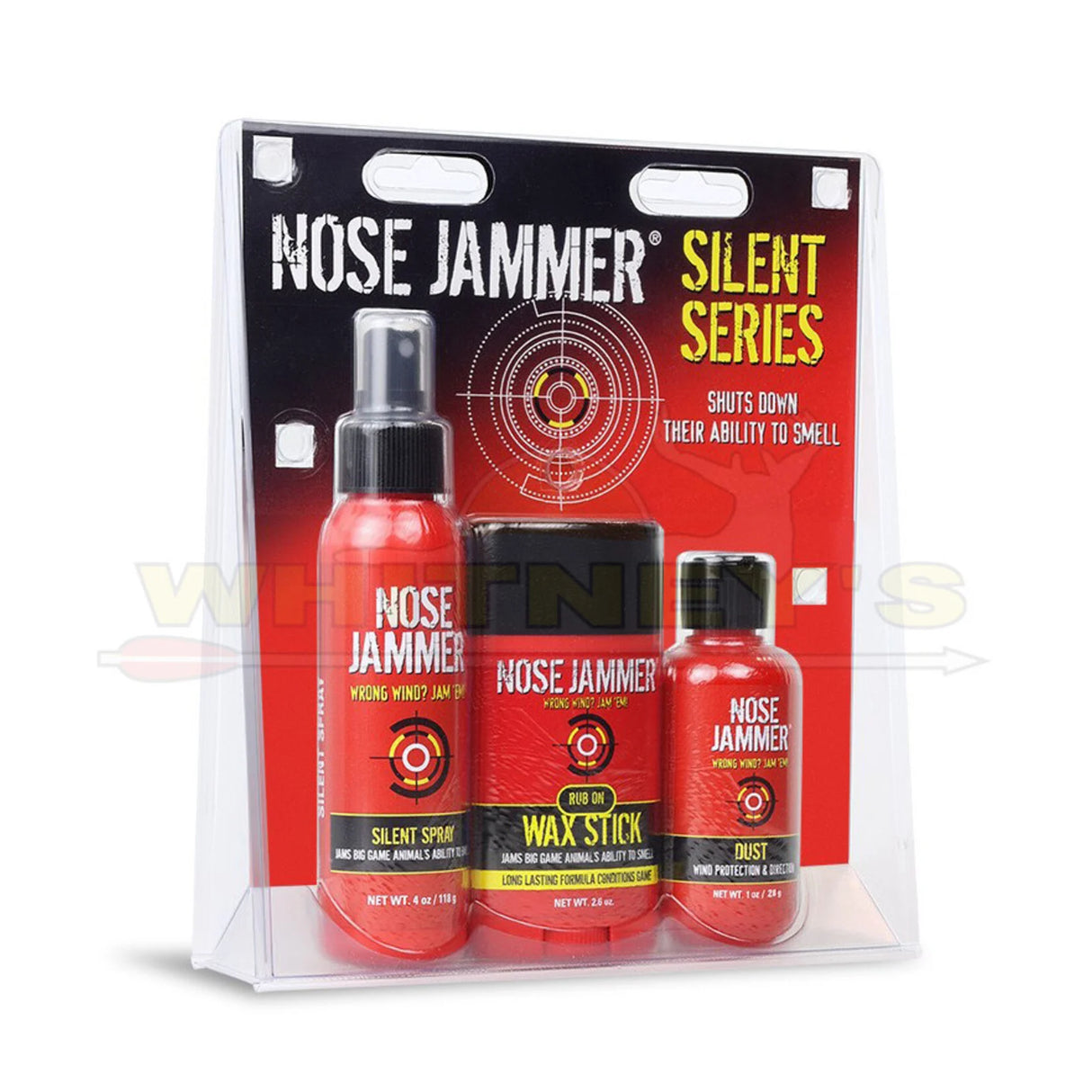 Nose Jammer product set with packaging on a white background