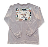 Pimp Shrimp The Camo-Back Long Sleeve Pocketed T-Shirt - Warm Grey