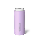 Purple can cooler with white top on a white background