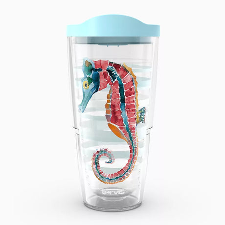 Sara Berrenson Rainbow Seahorse Tumbler w/ Lid