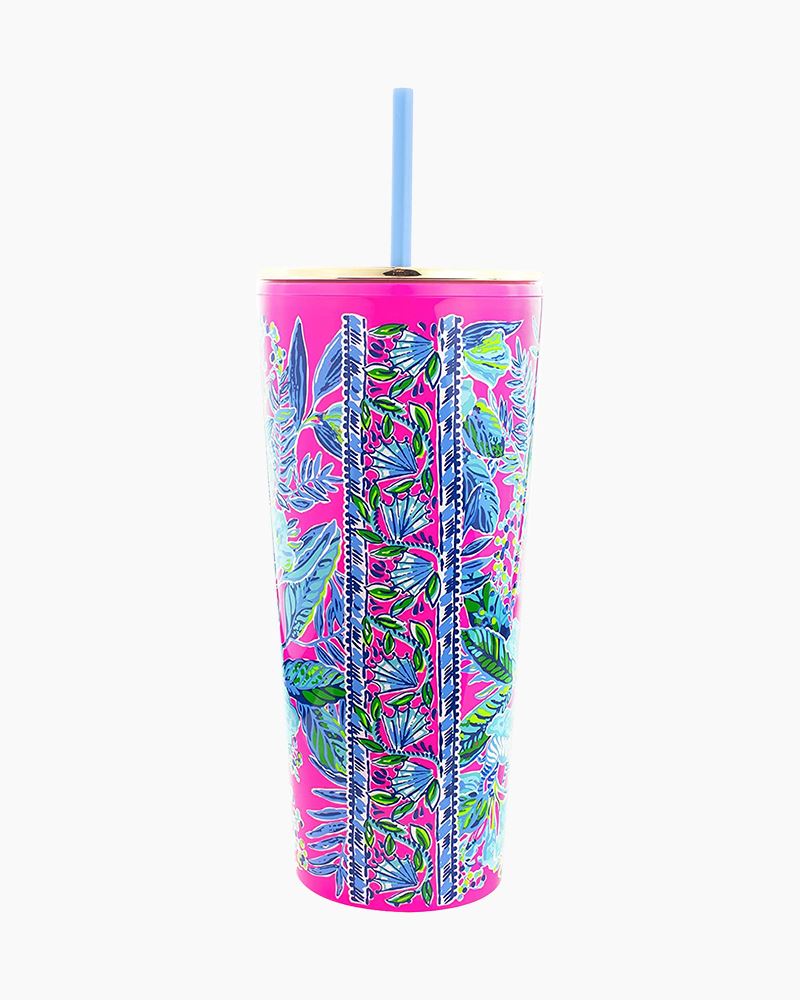 Lilly Pulitzer Lil Earned Stripes Tumbler With Straw