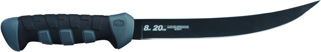 Penn 8CBFK 8" Curved Breaking Fillet Knife Black/Grey