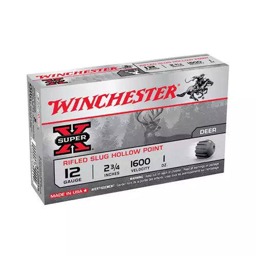 Winchester Super-X Slug Calibre 12 2.75" 1 oz. Caja redonda de 5
