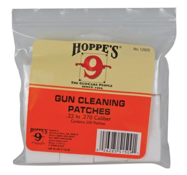 Hoppe's Gun Cleaning Patches .22-.270 Caliber Bulk 500 Pack