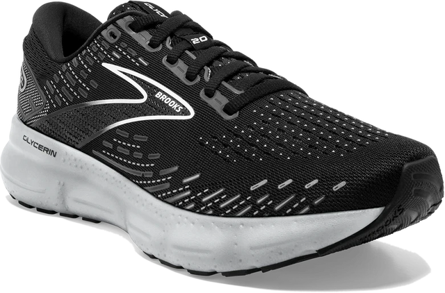 Brooks black and white running shoes online