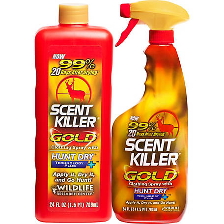 Scent Killer Gold 24/24 Combo Clothing Spray  48 fl. oz.  Unscented