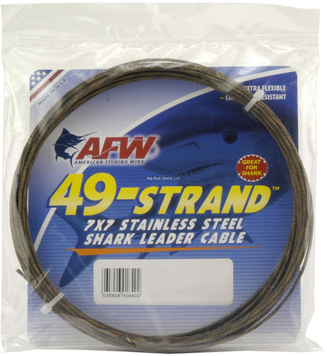 Cable guía Shark de acero inoxidable AFW Strand de 175 lb