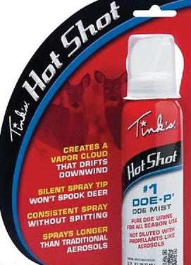 Tinks Hot Shot #1 3oz Doe-P Spray para señuelo Buck sin estro