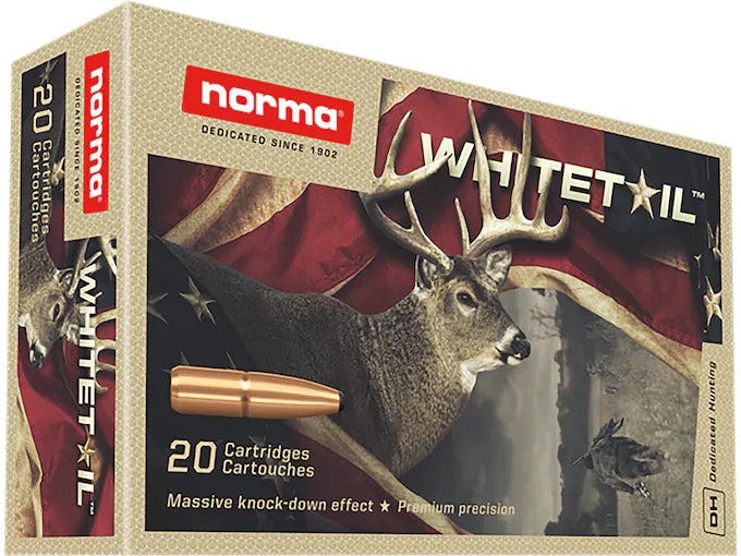 Norma Whitetail .308Win Munición para rifle de fuego central PSP de 150 granos 