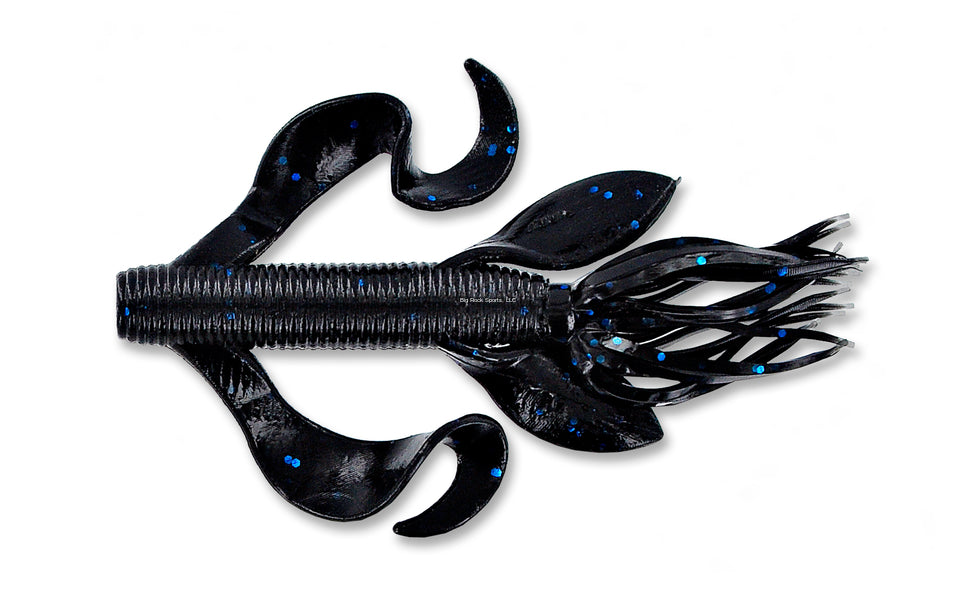 Gary Yamamoto Kreature  4"  7 Pack  Black with Large Blue