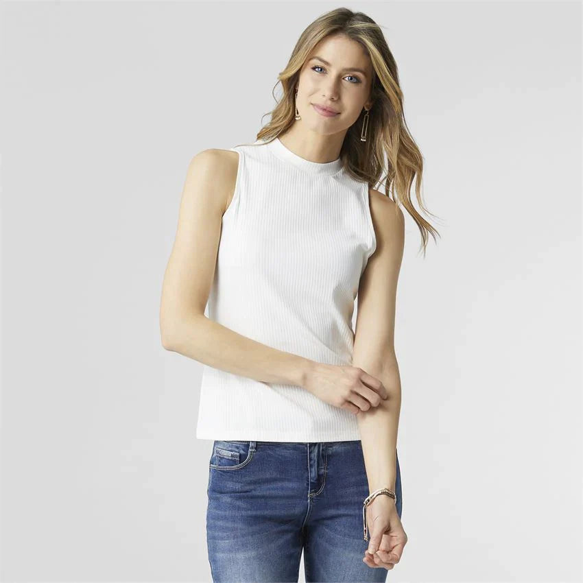 Coco + Carmen MaCenna Mock Neck Ribbed Tank