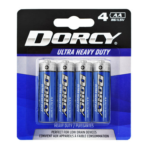 Dorcy Batteries Ultra Heavy Duty AA Zinc Carbon 4 Pack Carded