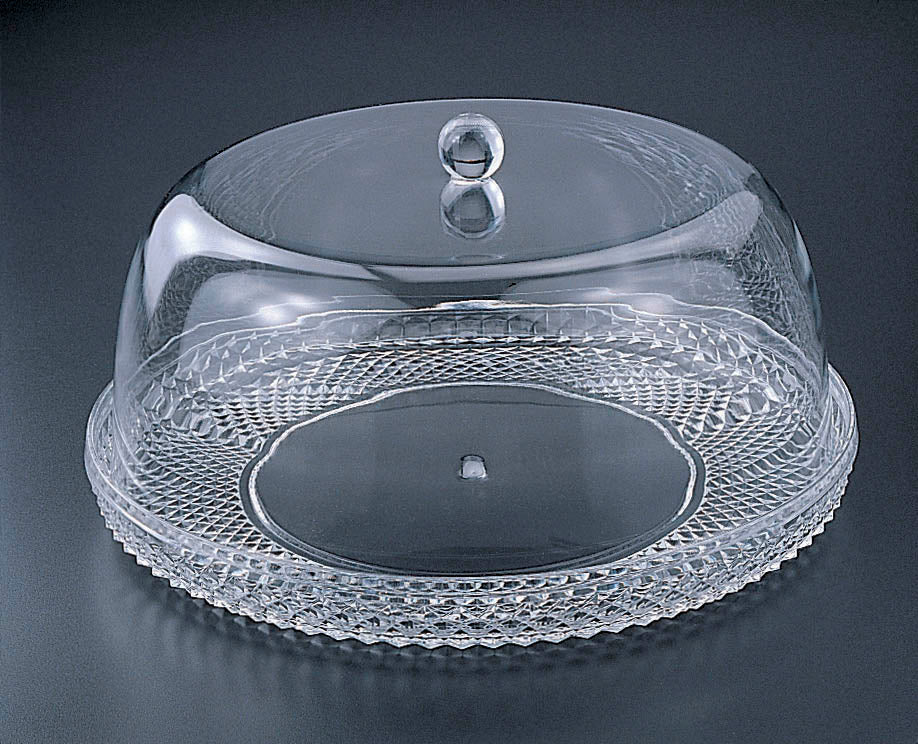 13 Inch Cake Plate W/Dome (Set)