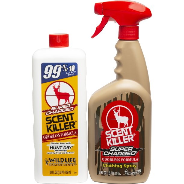 Wildlife Research Spray asesino de aromas súper cargado, combo 24/24