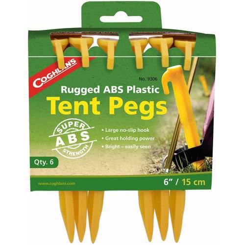 Clavijas para tienda de campaña de ABS Coghlans de 6" - A granel
