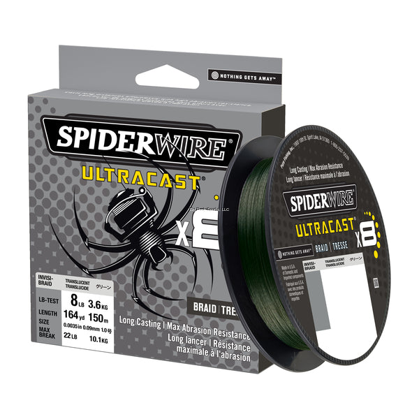 SpiderWire Ultracast Braid  Superline  20lb test  164yd   Invisibraid-Translucent  Boxed