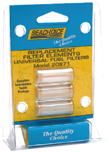 Seachoice Replacement Filters Only For In-Line Fuel Filter (Pack of 3)