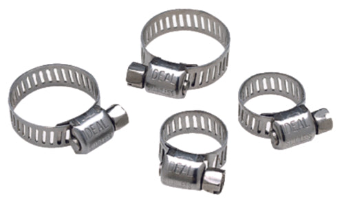 Seachoice Stainless Steel Hose Clamp Set (Includes 2 each of 1/2-29/32" and 11/16-1-1/4")