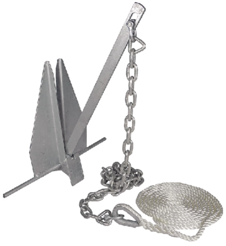 Seachoice Deluxe Anchor Kit (Includes Anchor  1/4" x 4' Anchor Lead With (2) 5/16" Shackles and 3/8" x 150' Anchor Line)
