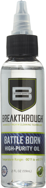 Aceite de alta pureza Breakthrough Battle Born (lubricante y protector penetrante) - Botella con tapa giratoria de 2 oz