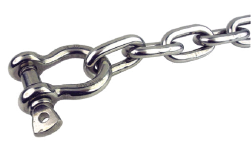 Seachoice Stainless Steel Anchor Lead Chain  5/16" x 5'  3/8" Shackle