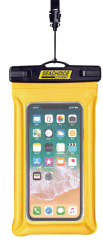 Seachoice Waterproof Floating Phone Holder Yellow  5" x 9"