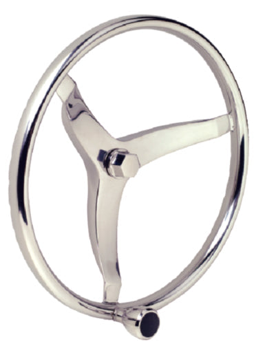 Seachoice Stainless Steel Sports Steering Wheel With Turning Knob