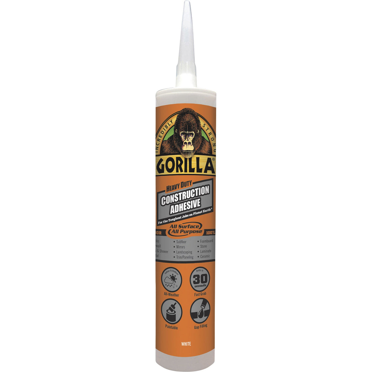 Gorilla Glue Heavy-Duty Construction Adhesive — 9-Oz. Cartridge