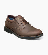 Nunn Bush Men's Otto Plain Toe Oxford Casual Shoes - Brown