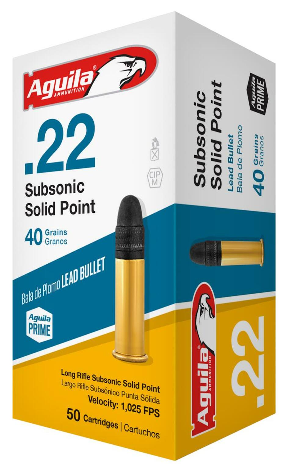 Aguila Subsonic 22 LR 40 Grain Lead Solid Point 50 Rounds