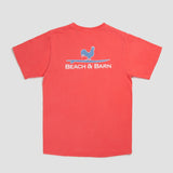 Beach And Barn Surfing Rooster Tee Shirt