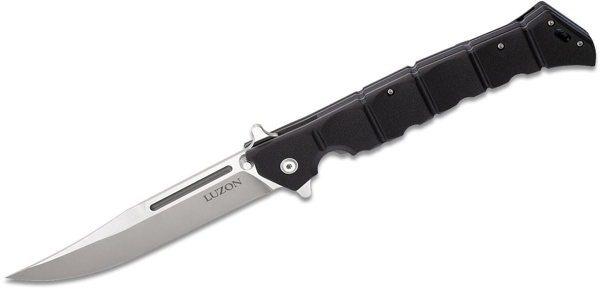 Cold Steel Large Luzon Flipper Knife 6" Plain Blade  Black GFN Handles