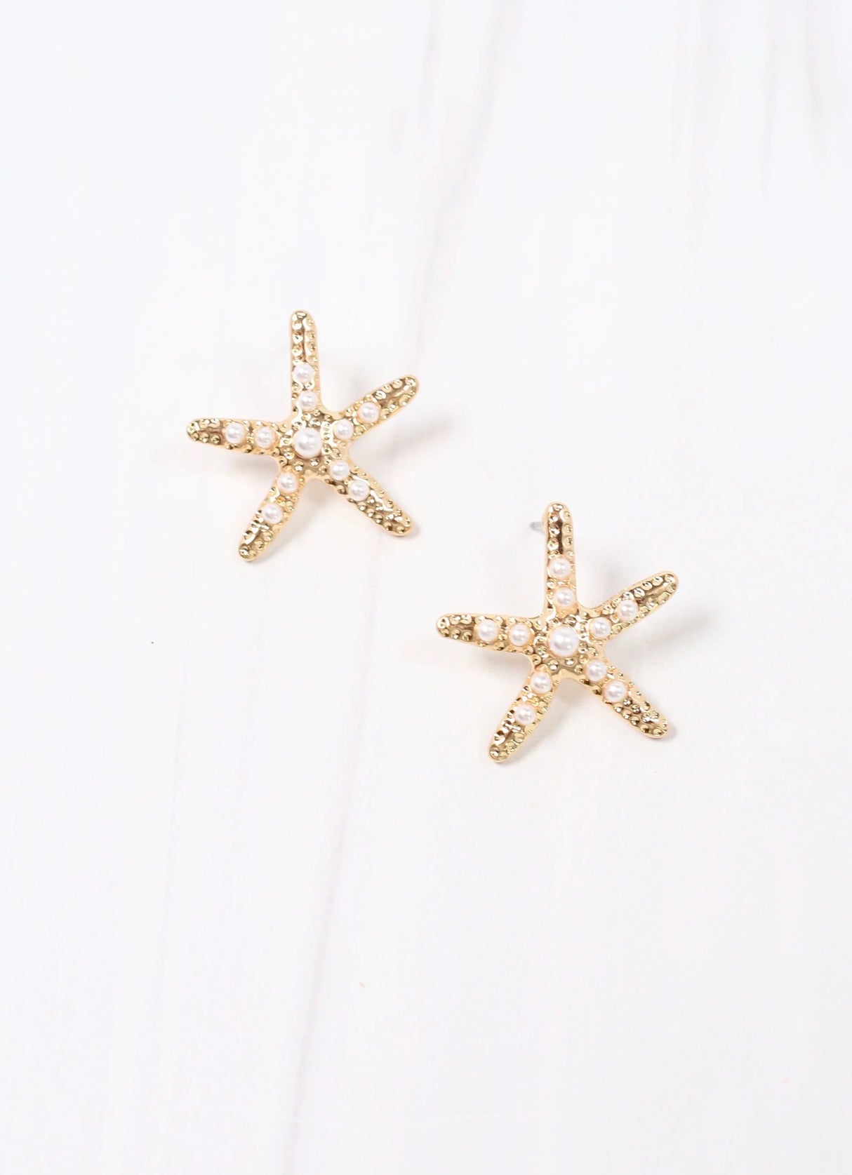 Caroline Hill Abaco Gold Pearl Starfish Earring