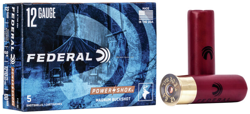 Federal Power-Shok Buck calibre 12 3" 15 balas Mag 5 rondas