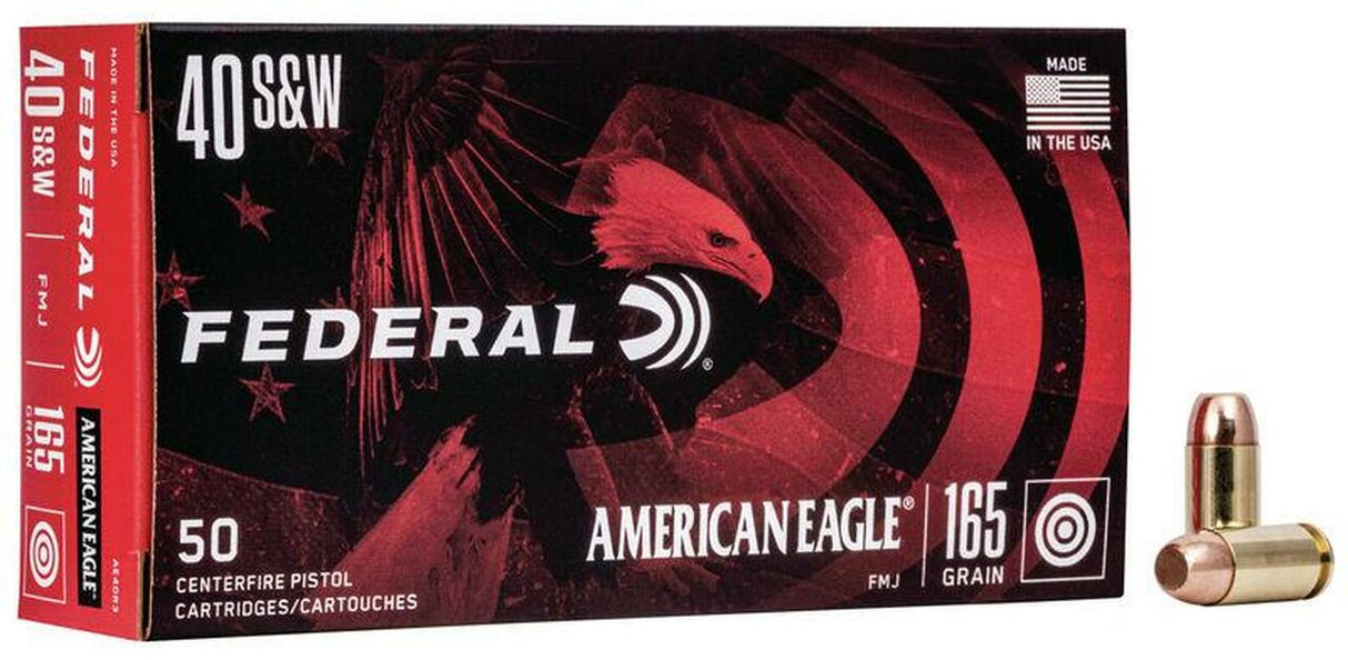 Federal American Eagle 40 S&W 165 Grain - 50 Rounds