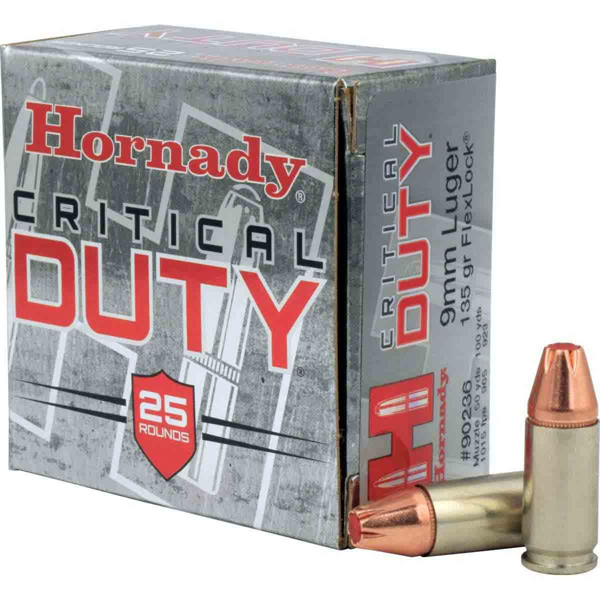 Pistola Hornady Critical Duty 9 mm 135 granos Flexlock 